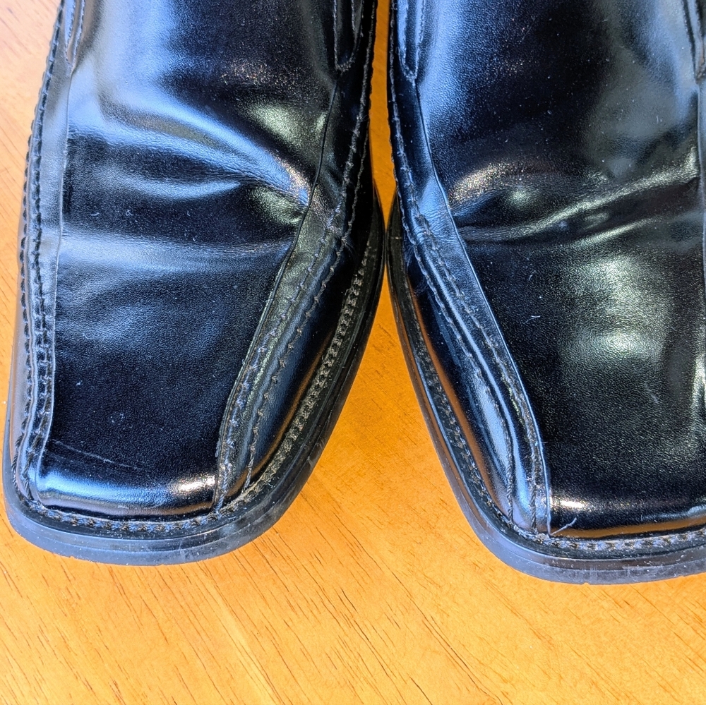 Stacy Adams Hillman 24199 Leather Slip On Black Bicycle Dress Shoes Mens 10M - Picture 6 of 13